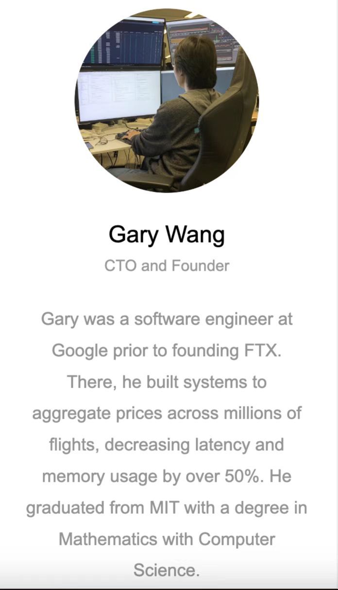 FTX被盗迷踪：神秘的CTO Gary Wang是谁？